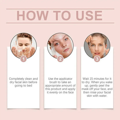 Collagen Peel-off Mask Night Wrapping Facial Mask Deeply Moisturizing Hydrating Firming Skin Facial Mask Daily Face Skin Care
