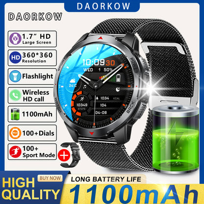 Smart Watch LED Flashlight Outdoor KT88 Compass Wireless call Men Multi-Sport