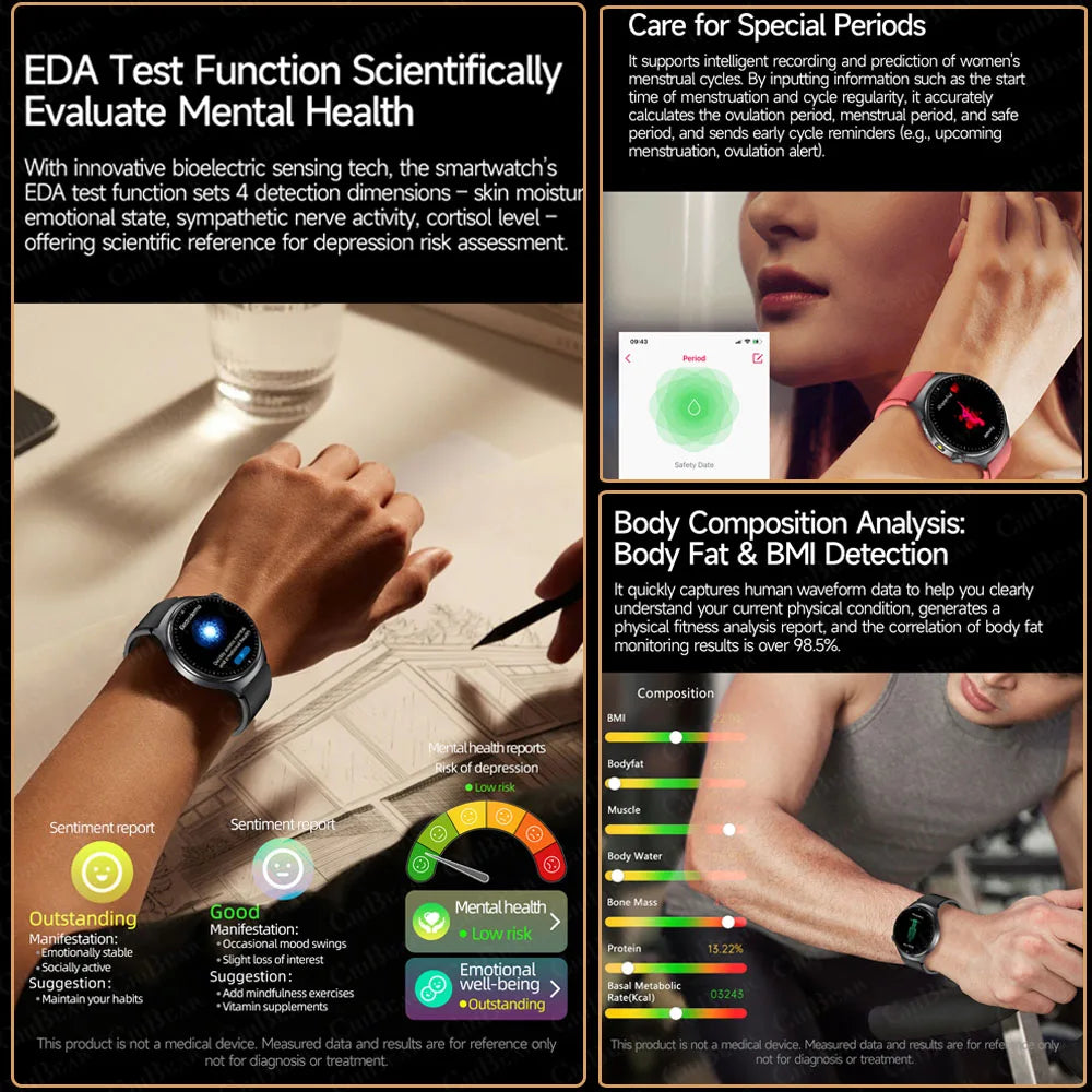 Body Blood Pressure HD Call Waterproof Sports Smartwatches Women