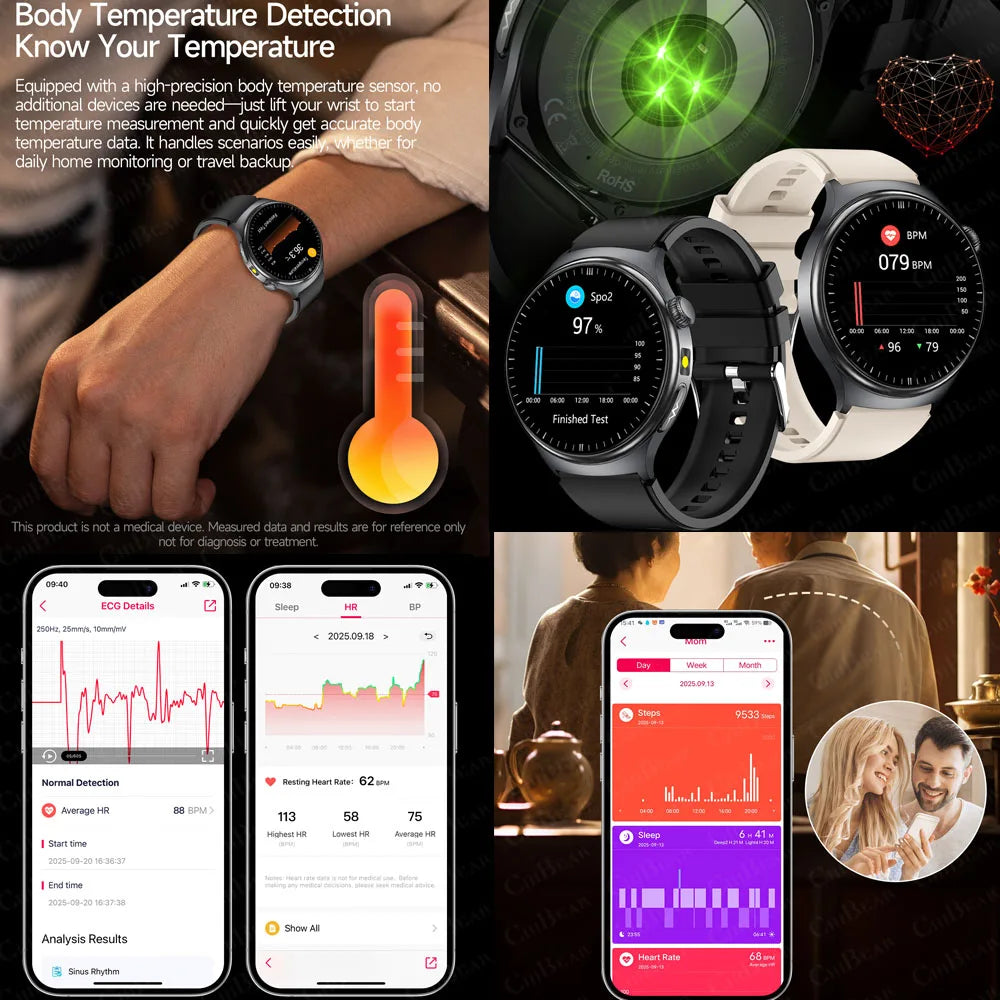Body Blood Pressure HD Call Waterproof Sports Smartwatches Women