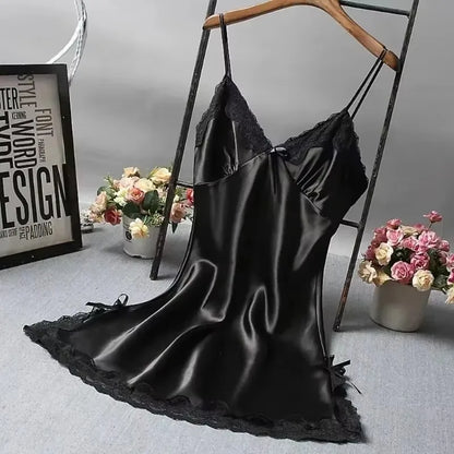 Sexy Lace Patchwork Camisola Lingerie Nighty Wedding Dress Sleep Wear Nightdress Clothes Women's Nightgowns Sexy Nightwear