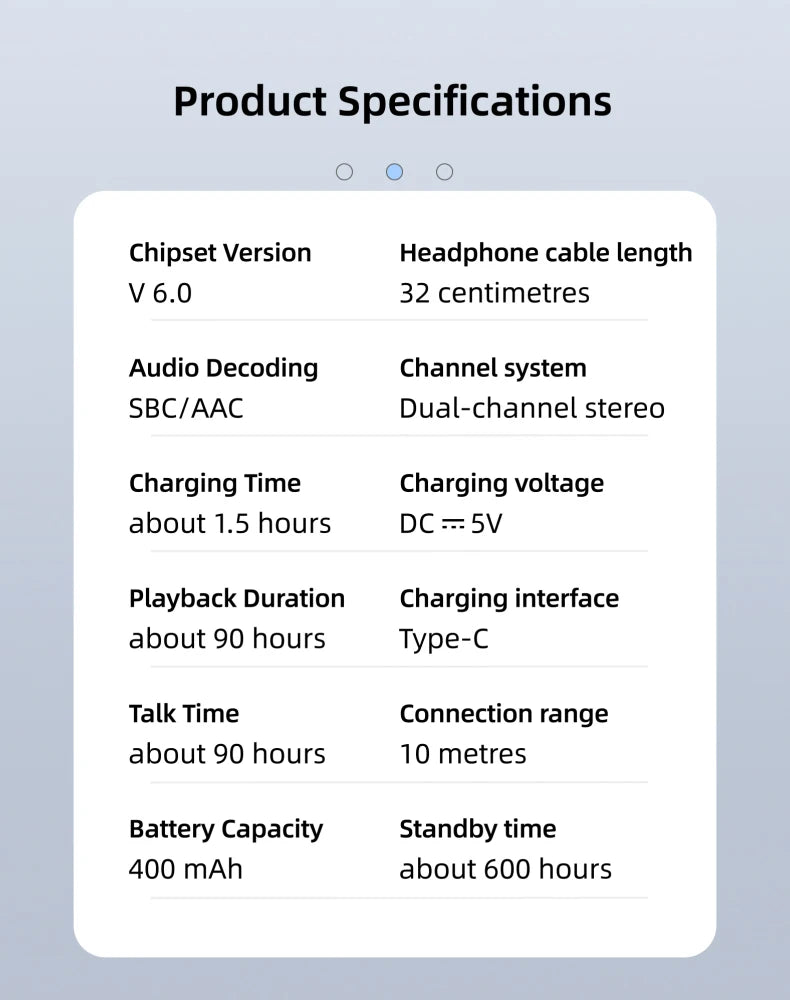90H Playtime Bluetooth Headset V6 ENC Noise Canceling LED Power Display Retractable lapel clip Earphone for Meeting Driving K91