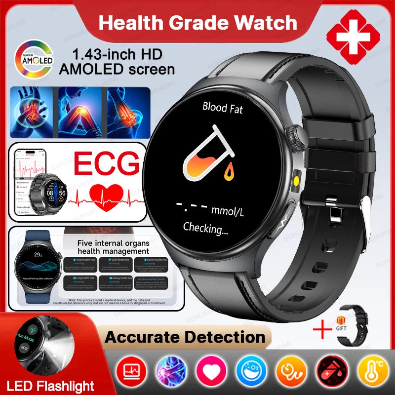Health Check Body Temperature BT Call Sports Smart Watches For Men 2026
