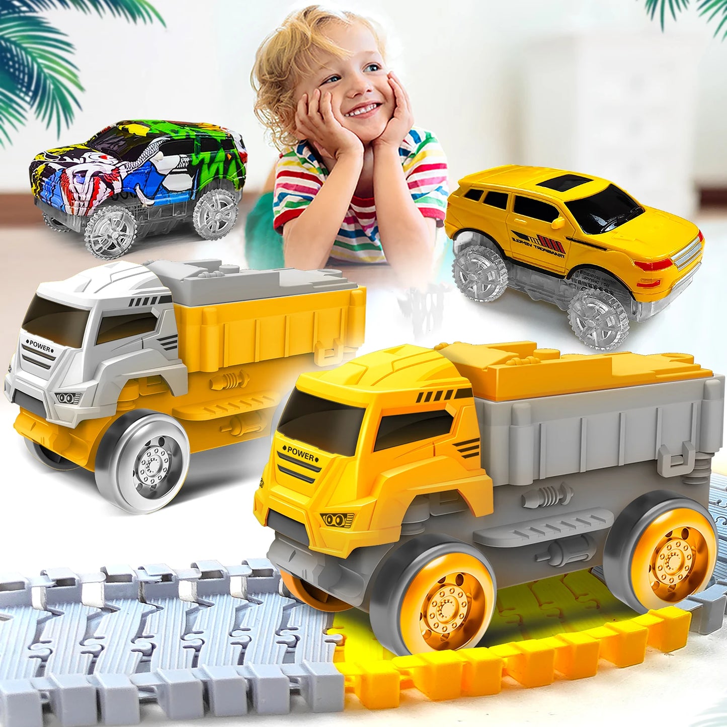 Magic Climbing Engineering Electric Track Toy Car Train Toys for Boys -  Kids Educational Toys for Children Birthday Gift Idea
