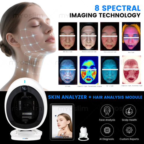 AISIA Q1 3D AI Facial Skin Analyzer Detection Skin Problem Diagnosis 8 Spectrum Professional Analysis Beauty Salon Equipment