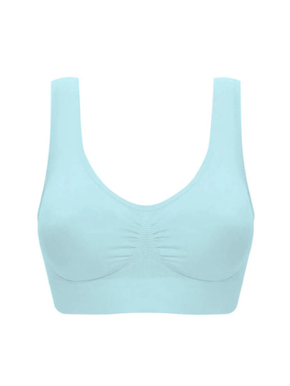 Sexy women push up  BREAST   bra big size backless  bras plus size wireless brassiere breathable seamless bra 1pcs wfws01