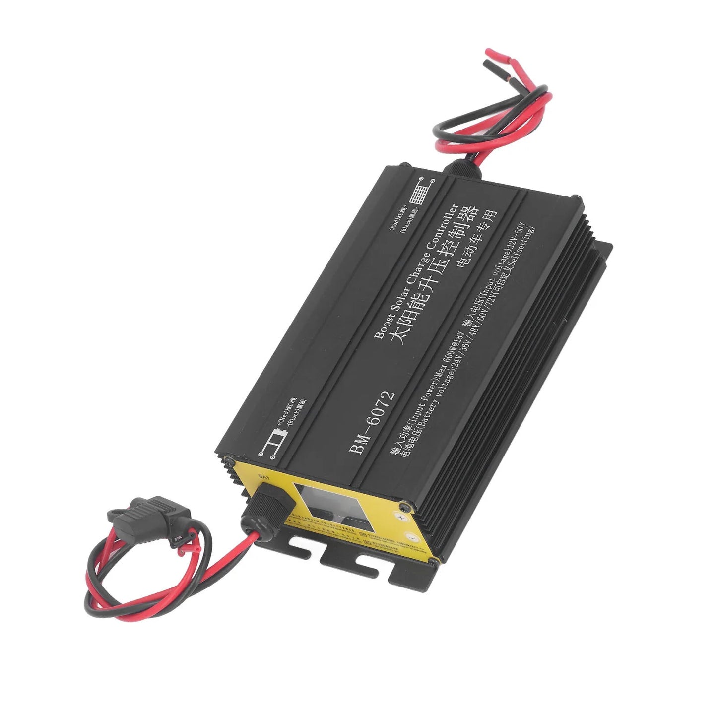 600W MPPT Boost Solar Charge Controller 12‑50V Input LCD Display Step Up Solar Charging Controller 24V 36V 48V 60V 72V