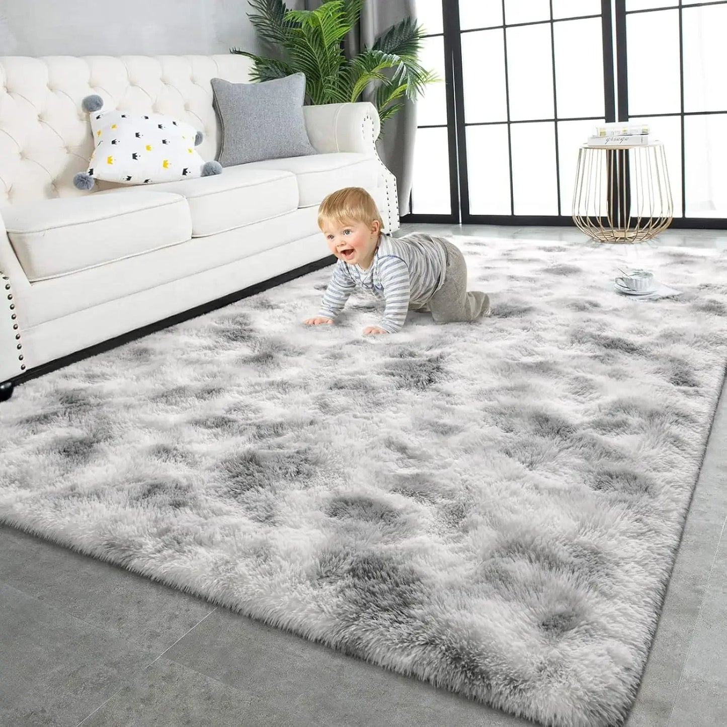 VIKAMA Pink Bedroom Carpet - Soft and Plush for Home Decor - Living Room, Dorm Room Floor Mat - Bedroom Side Rug