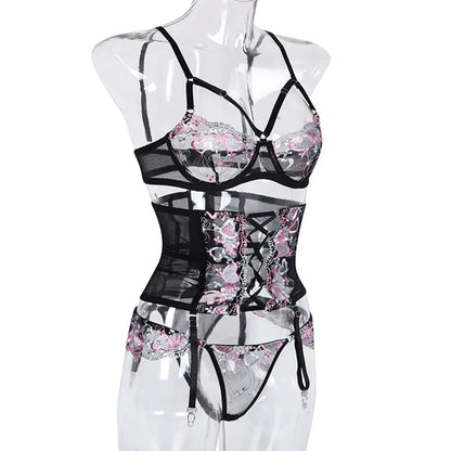 New Women's Underwear Sets Sexy Sets Bra Ladies Romantic Lingeries for Woman Lingerieset Dames Ensemble Lingeries Femmes Below