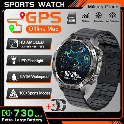 Waterproof Compass BT Call Swim Sports Bracelets For Men