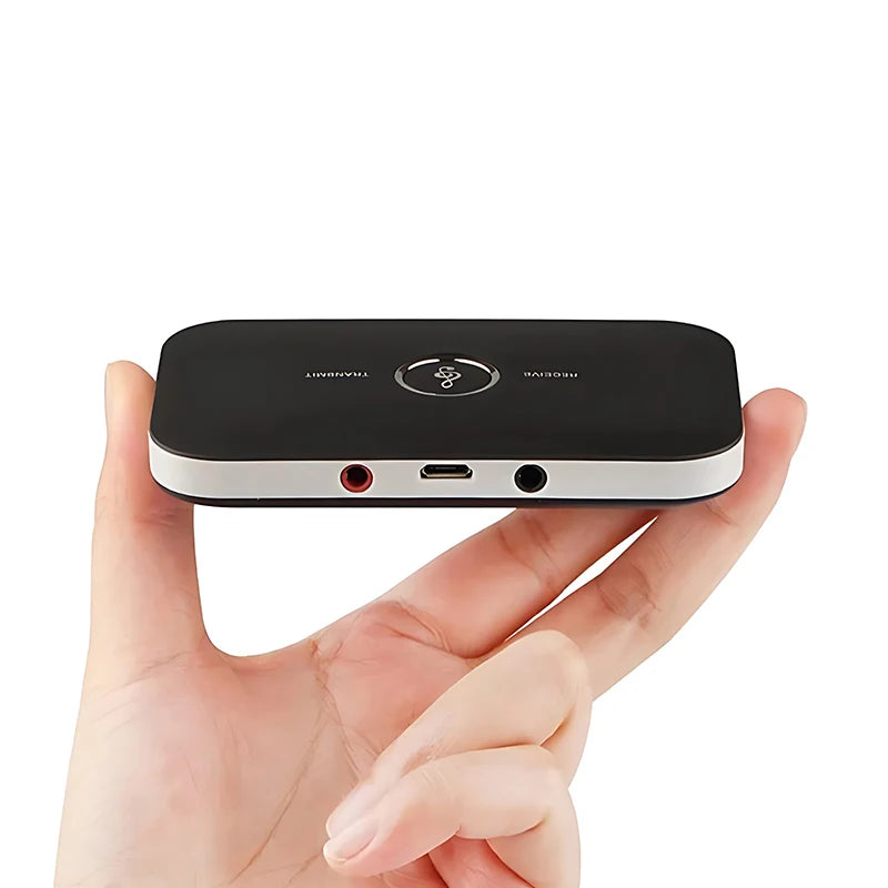 Upgrade B6 2in1 Bluetooth 5.3 Audio Receiver Transmitter 3.5mm AUX+RCA Built-in Battery Wireless Adapter For Car PC TV Headphone