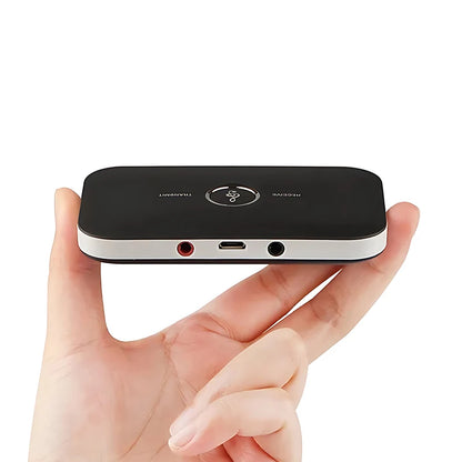 Upgrade B6 2in1 Bluetooth 5.3 Audio Receiver Transmitter 3.5mm AUX+RCA Built-in Battery Wireless Adapter For Car PC TV Headphone