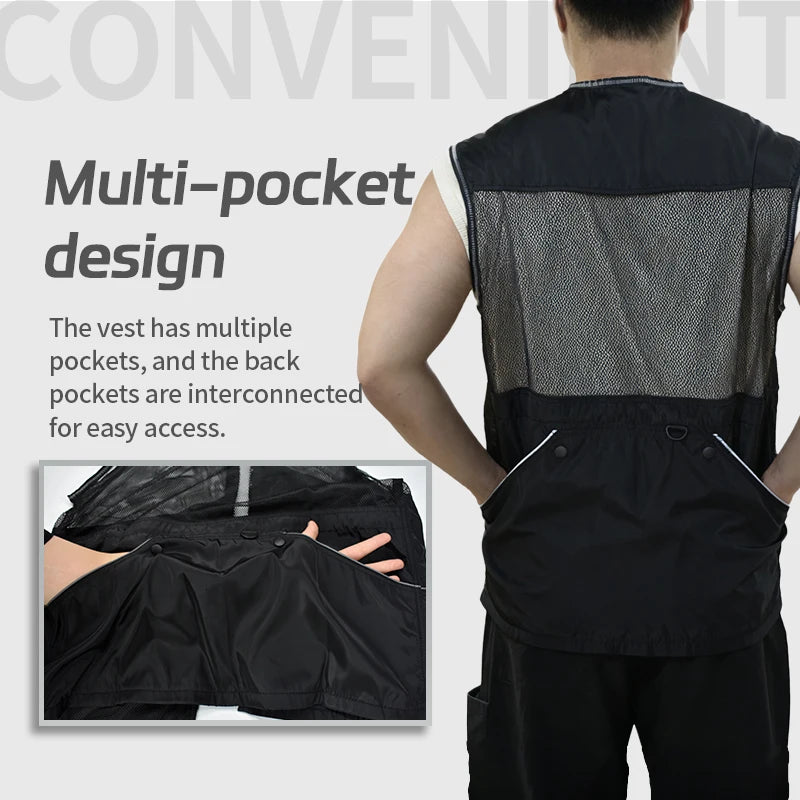 Lightweight Mesh Dog Training Vest with Multiple Pockets Bite Resistant for Spring Summer Training