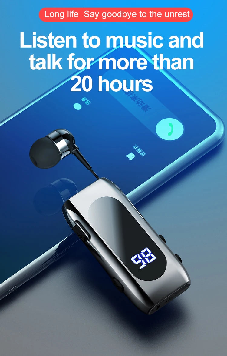 2023K55 Talk Time 20 Hours Headset  Call Remind Vibration Sport Clip Driver Auriculares Earphone PK F920