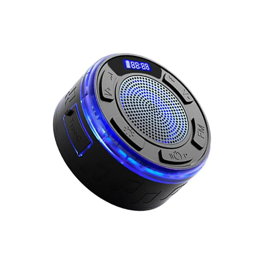 Waterproof Bluetooth Speaker with Strong Suction Cup, Mini Portable Wireless Shower Speaker for Bathroom, Home Outdoor Use