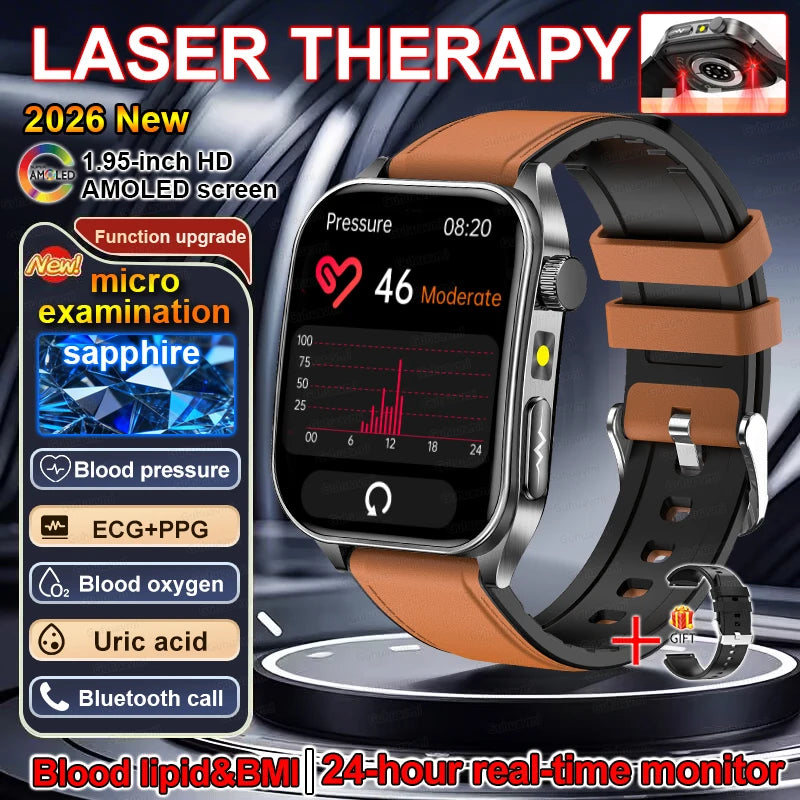2026 New Smart Watch laser therapy health conditioning Blood oxygen