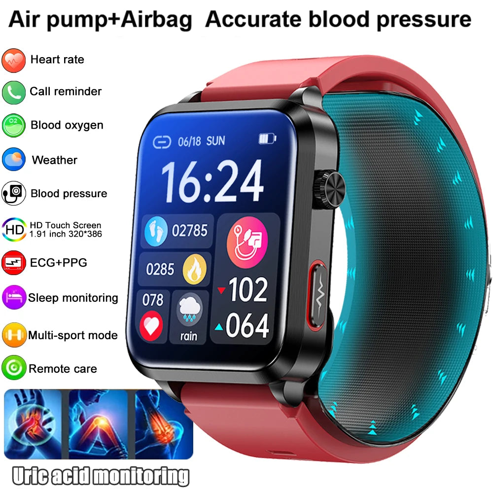 2026 New Airbag Smart Watch man air Pump ECG True Accurately Blood Pressure