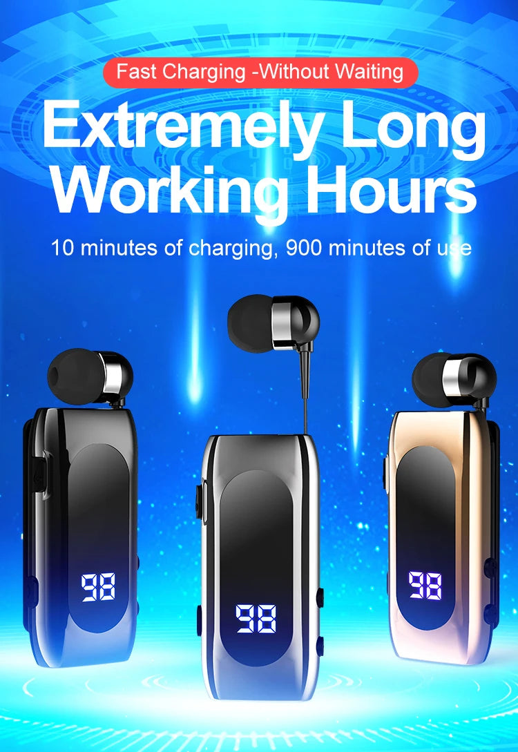 2023K55 Talk Time 20 Hours Headset  Call Remind Vibration Sport Clip Driver Auriculares Earphone PK F920