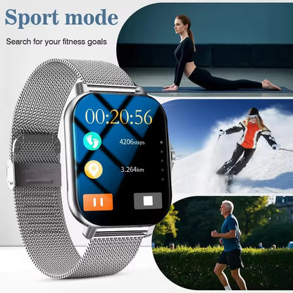 Android/IOS Phone Wireless Call AI Voice Assistant Multi Sport Modes Watch Waterproof Men Women Gift