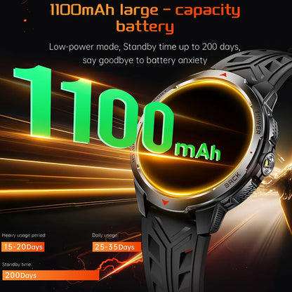 Smart Watch LED Flashlight Outdoor KT88 Compass Wireless call Men Multi-Sport