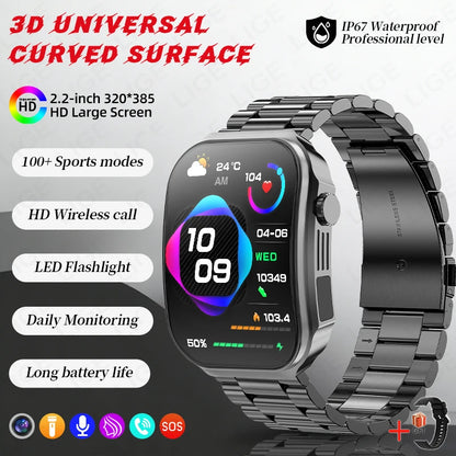 Heart Rate Waterproof Music Bluetooth Call Smartwatch