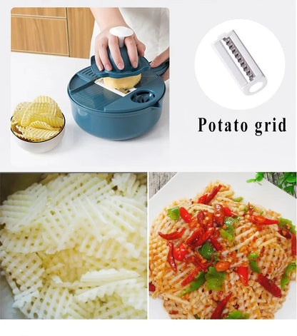 9 in 1 Vegetable Cutter Multi-Functional Potatoes