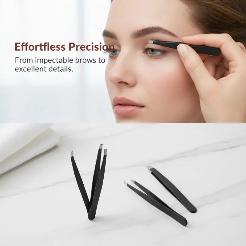 1/2Pcs Professional Grooming Eyebrow Tweezers Set Fine Hair Removal Splinter Remover for Salon Home Beauty Use