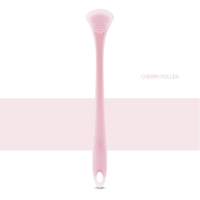 Tongue Cleaning Brush Soft Silicone Tongue Cleaning Tool Double Side Cleaning Massage Tongue Scraper Oral Health Care Tool