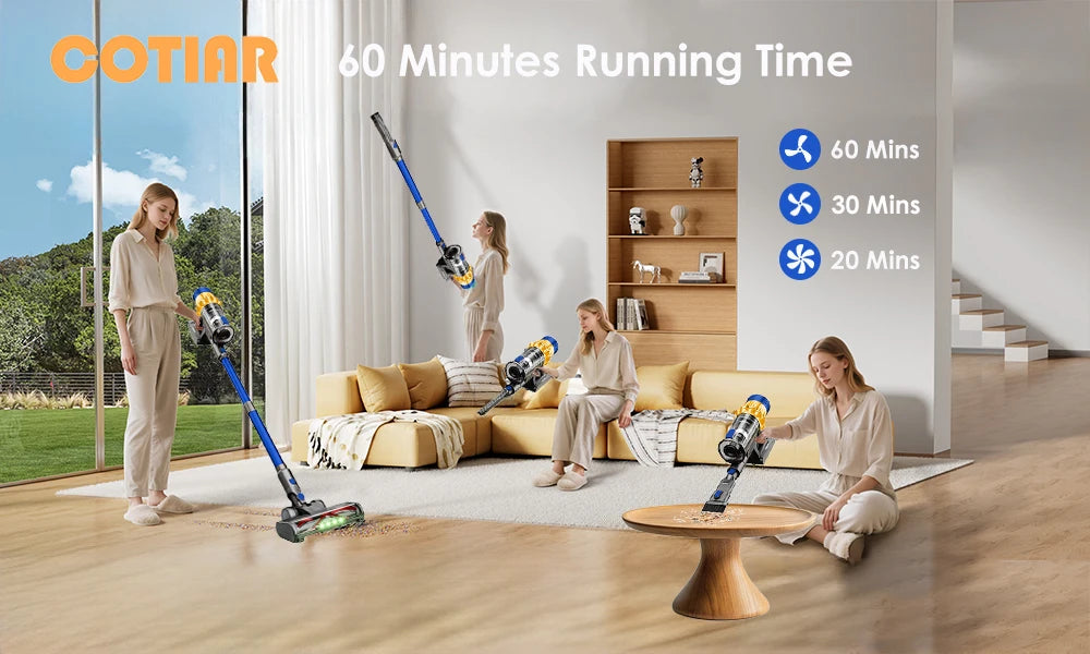 COTIAR V22 Cordless Vacuum Cleaner 650W 55000PA Home Appliance Handheld Vacuum Cleaner Cleaning Supplies Removable Battery