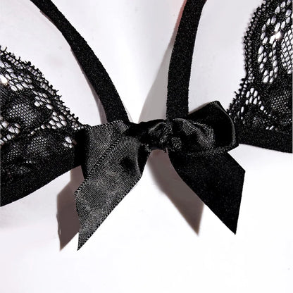 Bras For Woman Transparent Underwear Hot Erotic Sexy Lace Set Push Up Bra With Panty Set Ruffle Lingerie Set Briefs Sets