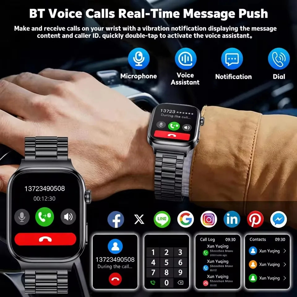 P Health Sport HD AMOLED Screen Call Smart Watches man woman