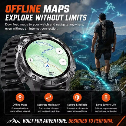 Waterproof Compass BT Call Swim Sports Bracelets For Men