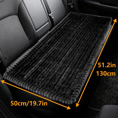 Summer Cool Soft Striped Plush Car Dog Bed Mat, Non-slip Washable Pet Travel Cushion Pad, Thick Sleeping Mattress for Car Trunk