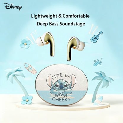 Cartoon Lilo & Stitch Angel TWS Wireless Earphones Bluetooth 5.3 Dual MIC Stereo Noise Reduction Bass HIFI Touch Control Earbuds