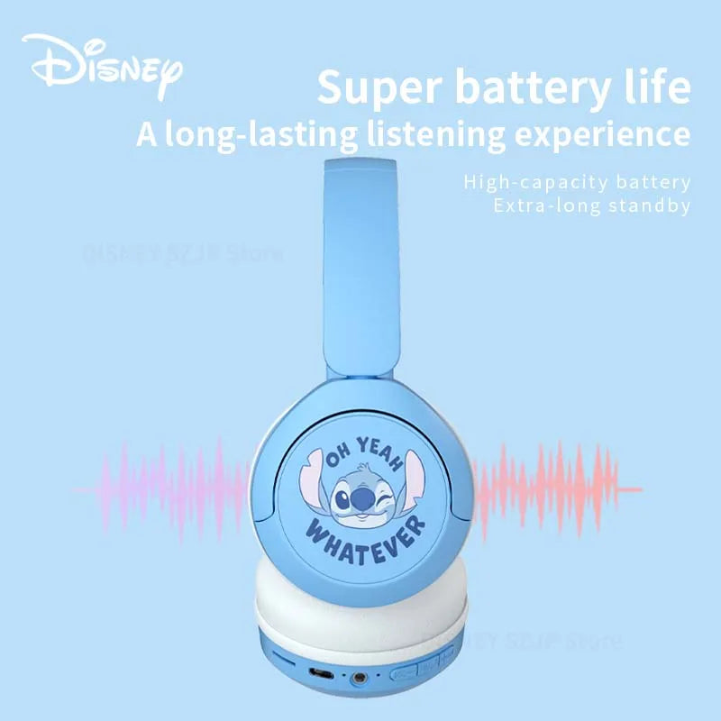 New Cartoon Lilo & Stitch Headphones X6 HIFI Stereo Foldable Wireless Earphones Bluetooth Headsets Anime Cartoon Kids Gifts