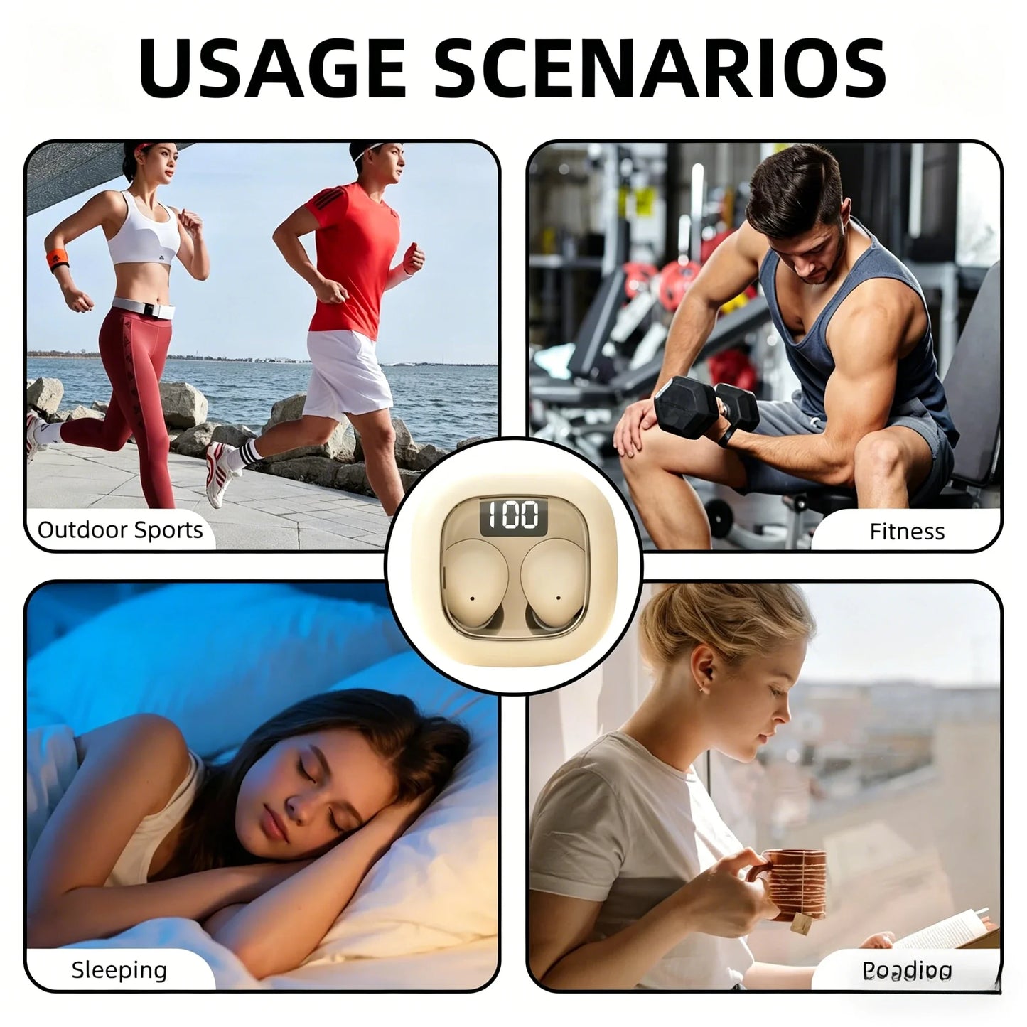 Cute Mini Invisible Earbuds Bluetooth 5.3 Wireless Earphones HIFI Stereo Noise Reduction Heasets with Microphones Headphones