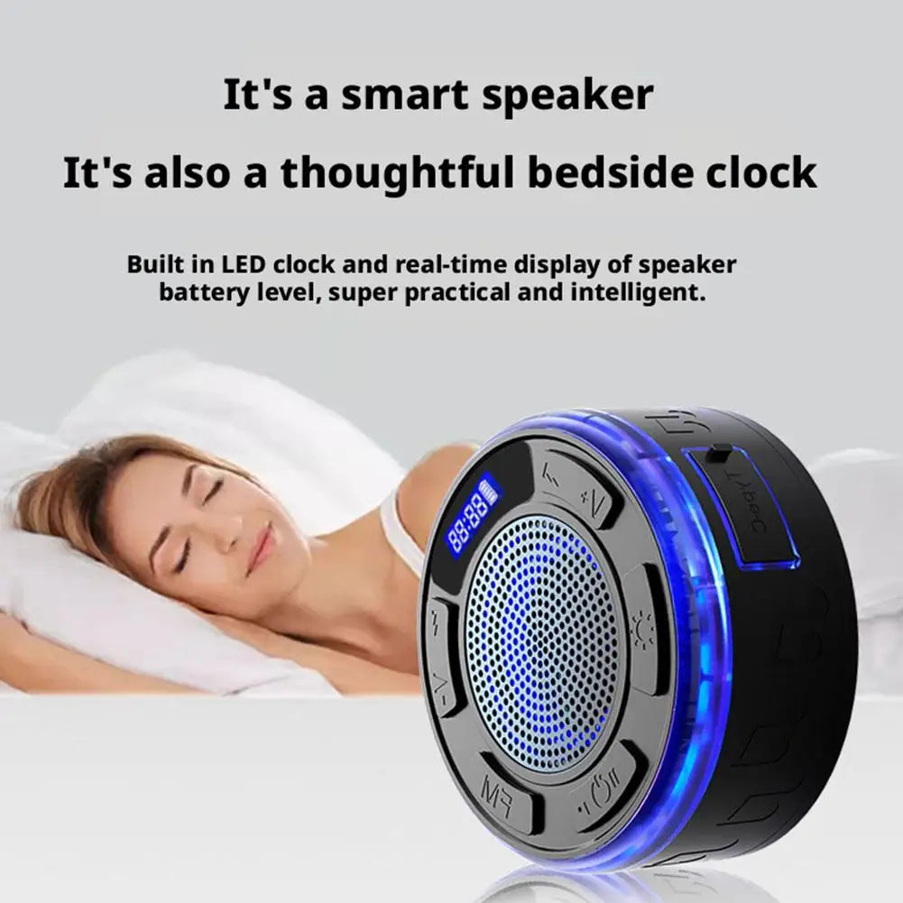 Waterproof Bluetooth Speaker with Strong Suction Cup, Mini Portable Wireless Shower Speaker for Bathroom, Home Outdoor Use