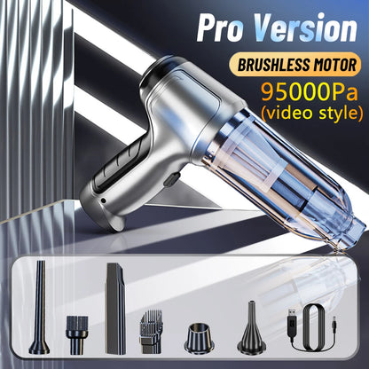 95000PA Home Appliance Car Vacuum Cleaner Wireless Handheld Car Vacuum Vacuuming And Blow 2 IN 1 Portable Strong Suction Cleaner