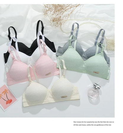 Women Bra Set Sport Lingerie Non-Wire Bralette Top Sexy Low Waist Panties Female Seamless Underwear Set Sleep Intimates