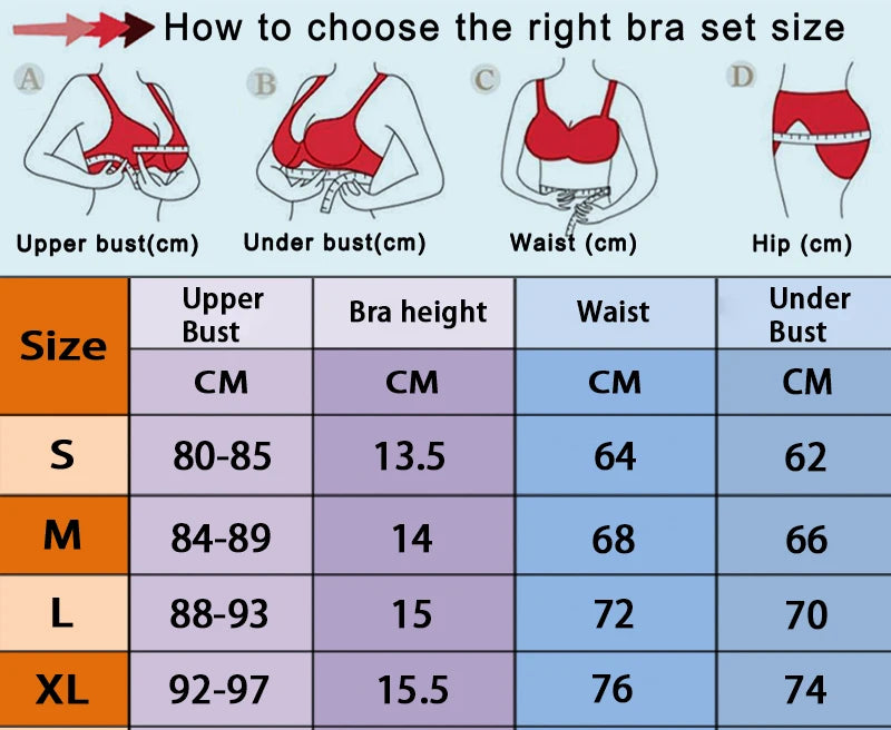 Women Sexy Emotional Underwear Set Exotic Embroidered Printed Brassiere Push-Up Thin Bralette Lingerie Sleepwear Set