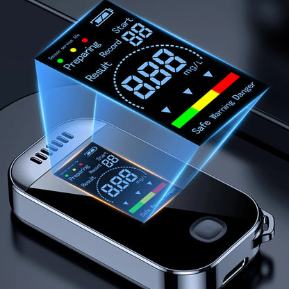 With LCD Display USB Rechargeable NEW Digital Breath Alcohol Tester Professional Breathalyzer Electronic Alcohol Tester Keychain