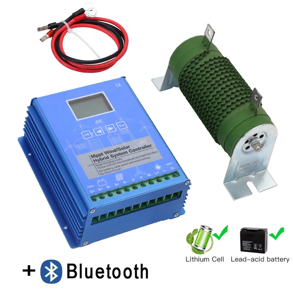 5KW 10KW 15KW 20KW MPPT Wind Solar Charge Controller 5000W 12V 24V 48V Volts Hybrid Regulator for Wind Turbine Windmill Battery