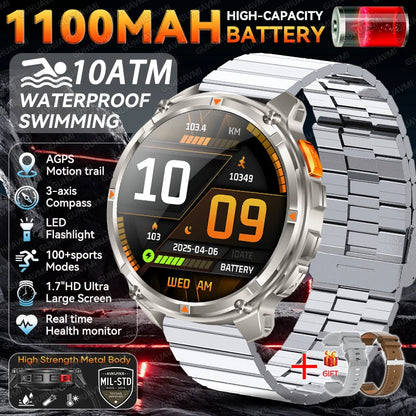 10ATM Waterproof Military Grade Sports Outdoor Smartwatches
