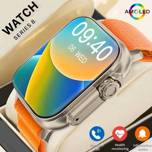 New Smartwatch Men 49mm Series 8 2.3"AMOLED Screen NFC Compass Waterproof For Apple Watch