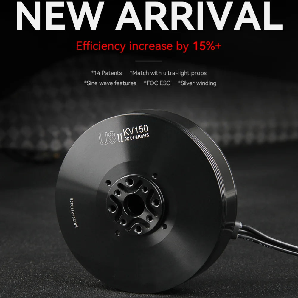 T-MOTOR U8 II KV85 Brushless motor Industry Waterproof UAV Motor with 7.1kg Max Thrust For UAV Helicopter Multirotor RC Drone