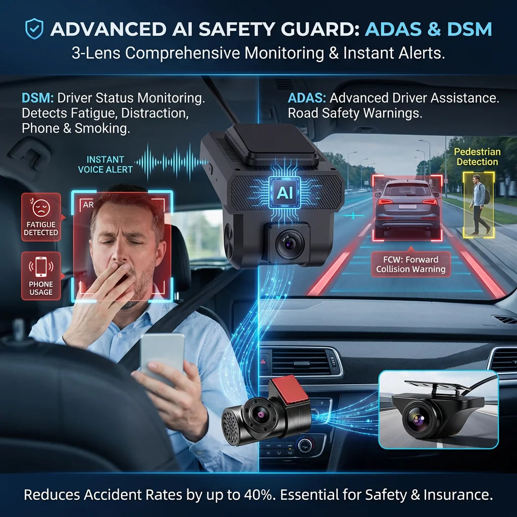3 Cameras 4G LTE Dash Cam GPS Surveillance Full HD 1080P Car Video Recorder Night Vision 24 hour Remote Monitor DVR WiFi Hotspot
