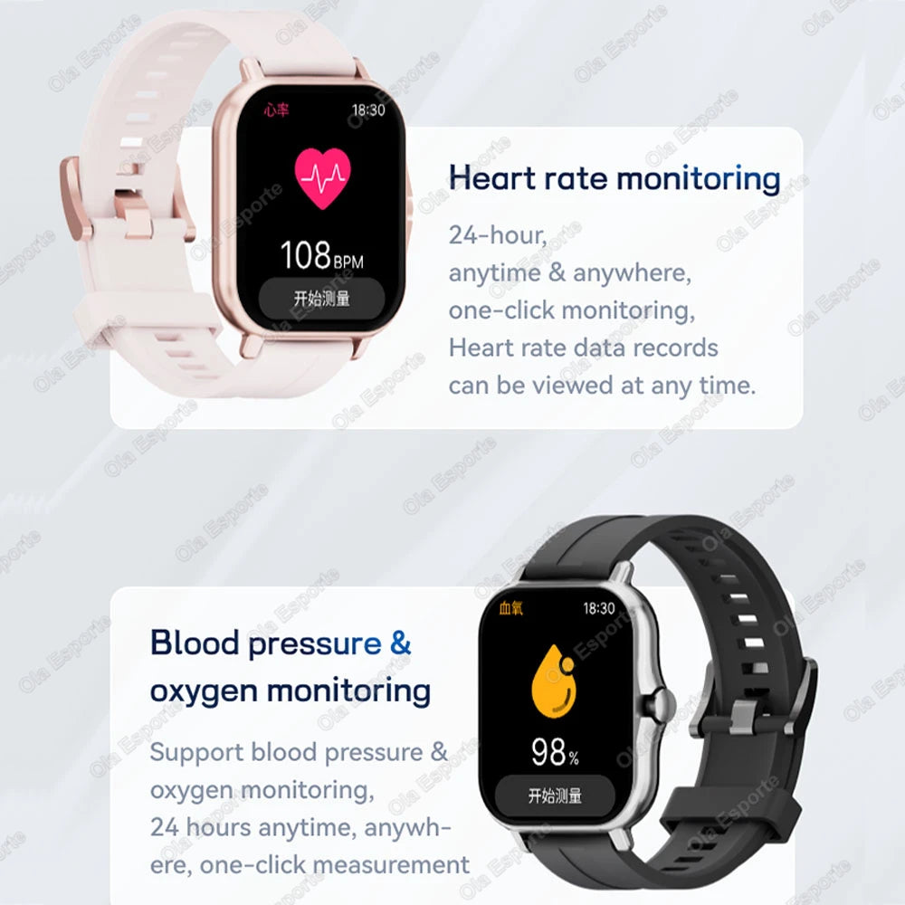 Smart Watch 1.83" Hd Screen Bluetooth Call Heart Rate Blood Oxygen