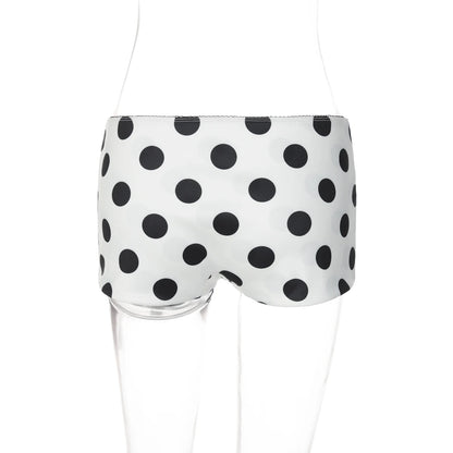 Hugcitar Fashion 2 Pcs Sets Mesh Black Short Sleeve Buttons Hole Sexy Sheer Crop T-Shirt Polka Dot Print Shorts Vacation Outfit