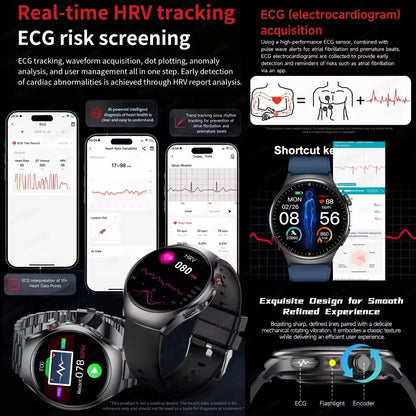 Health Check Body Temperature BT Call Sports Smart Watches For Men 2026