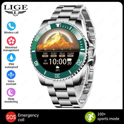 Sports Monitor Men's Watches 1.27" HD Screen Bluetooth Call IP68 Waterproof Men Smartwatch